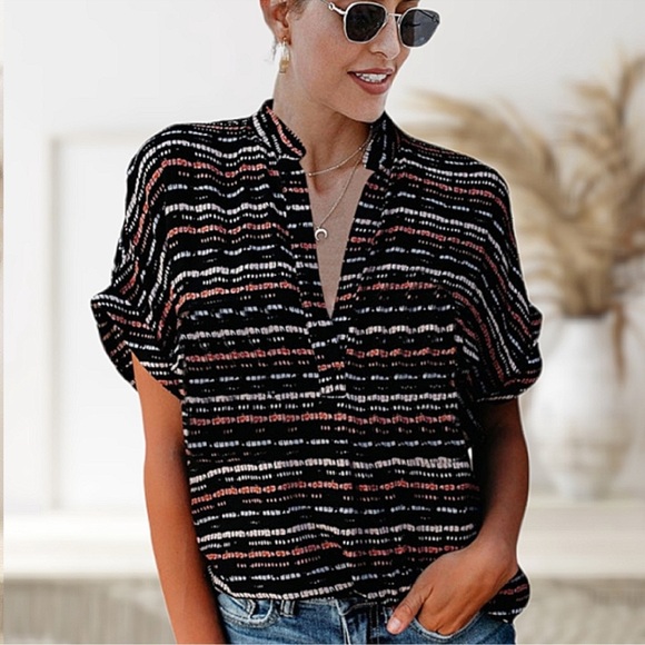 V NECK LIGHTWEIGHT BLOUSE - Picture 3 of 7